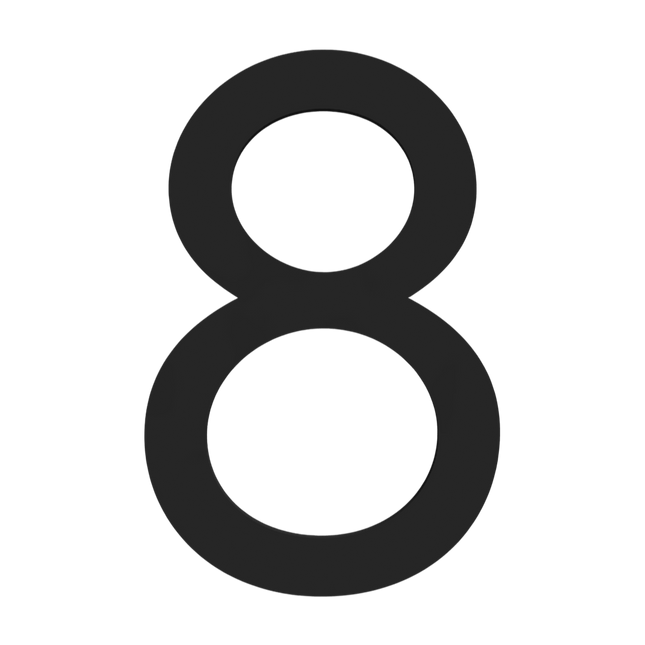 Numbers - Black Acrylic 150mm H