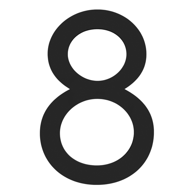 Numbers Bold - Black Acrylic 200mm H