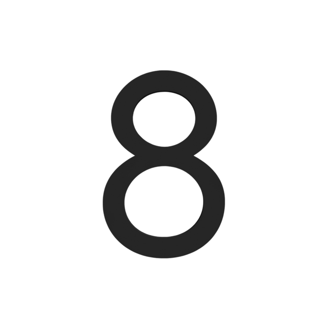 Numbers - Black Acrylic 50mm H