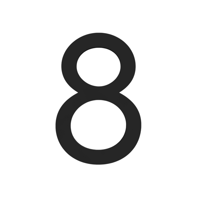 Numbers - Black Acrylic 75mm H