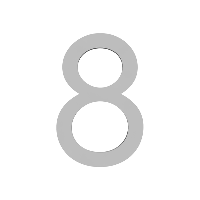 Numbers - Silver Acrylic 75mm H