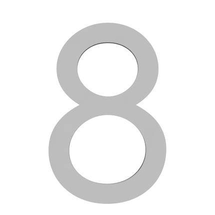 Numbers - Silver Acrylic 120mm H