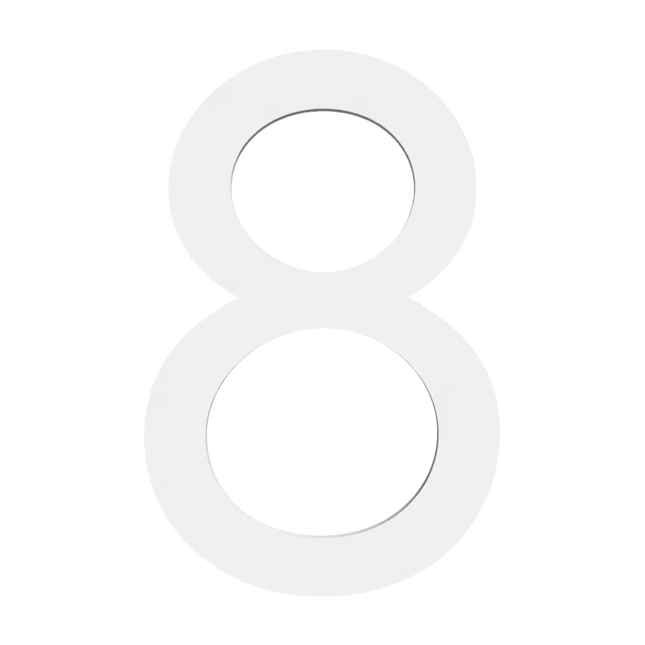 Numbers - White Acrylic 150mm H