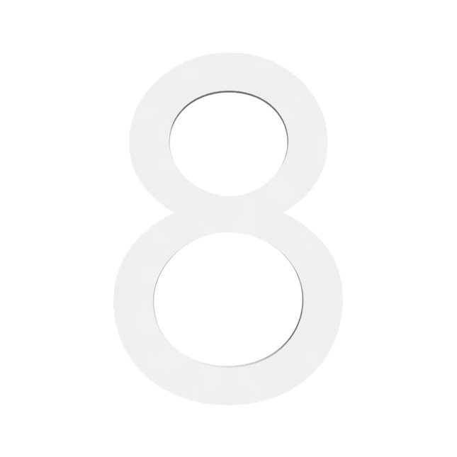 Numbers - White Acrylic 120mm H
