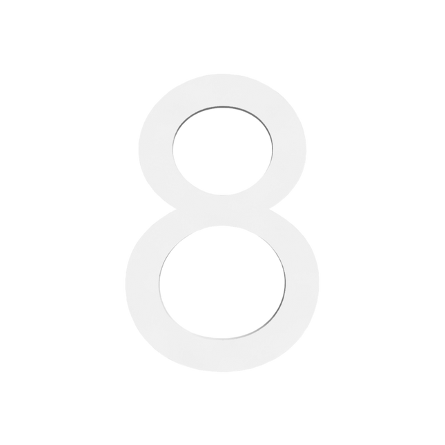 Numbers - White Acrylic 75mm H