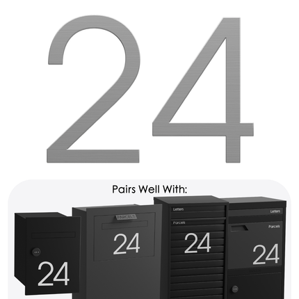 Numbers Slim - Stainless Steel 120mm H