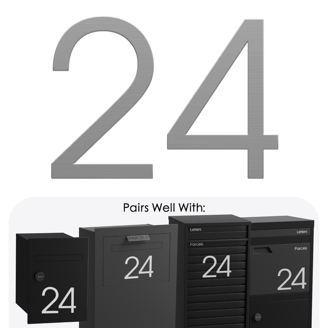 Numbers Slim - Stainless Steel 120mm H