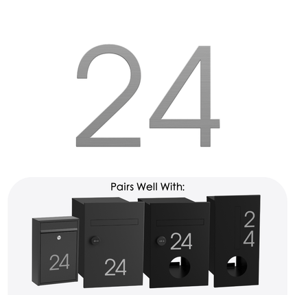 Numbers Slim - Stainless Steel 75mm H