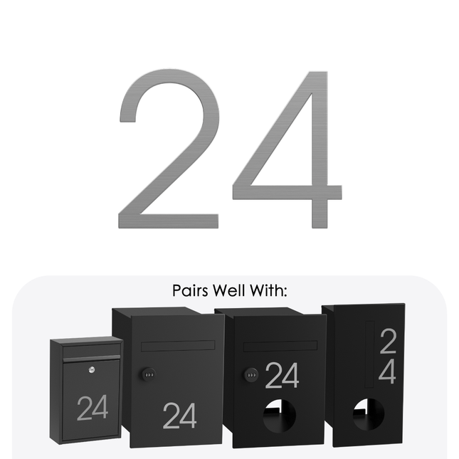 Numbers Slim - Stainless Steel 75mm H