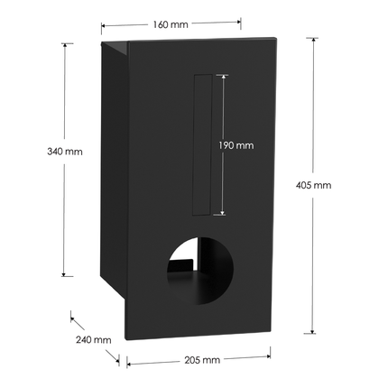 Onyx Fence/Brick Letterbox