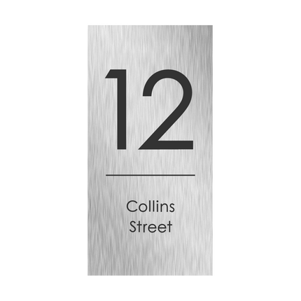 Large 316 Stainless Custom Sign – Laser Etched (Portrait)