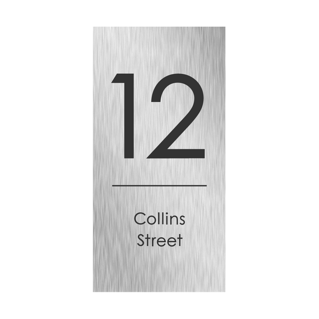 Large 316 Stainless Custom Sign – Laser Etched (Portrait)