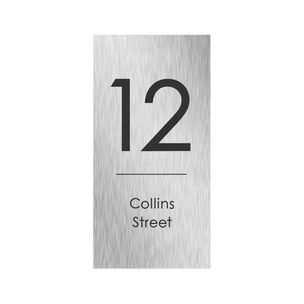 Medium 316 Stainless Custom Sign – Laser Etched (Portrait)