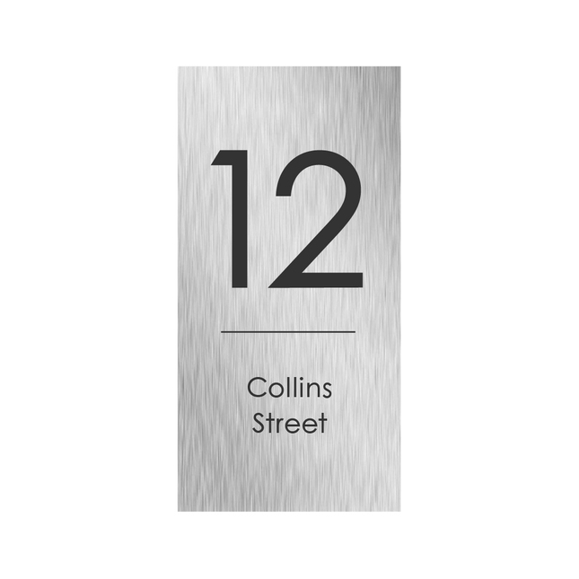 Medium 316 Stainless Custom Sign – Laser Etched (Portrait)
