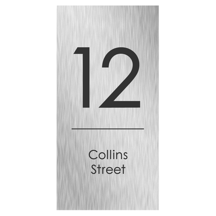 Extra Large 316 Stainless Custom Sign – Laser Etched (Portrait)