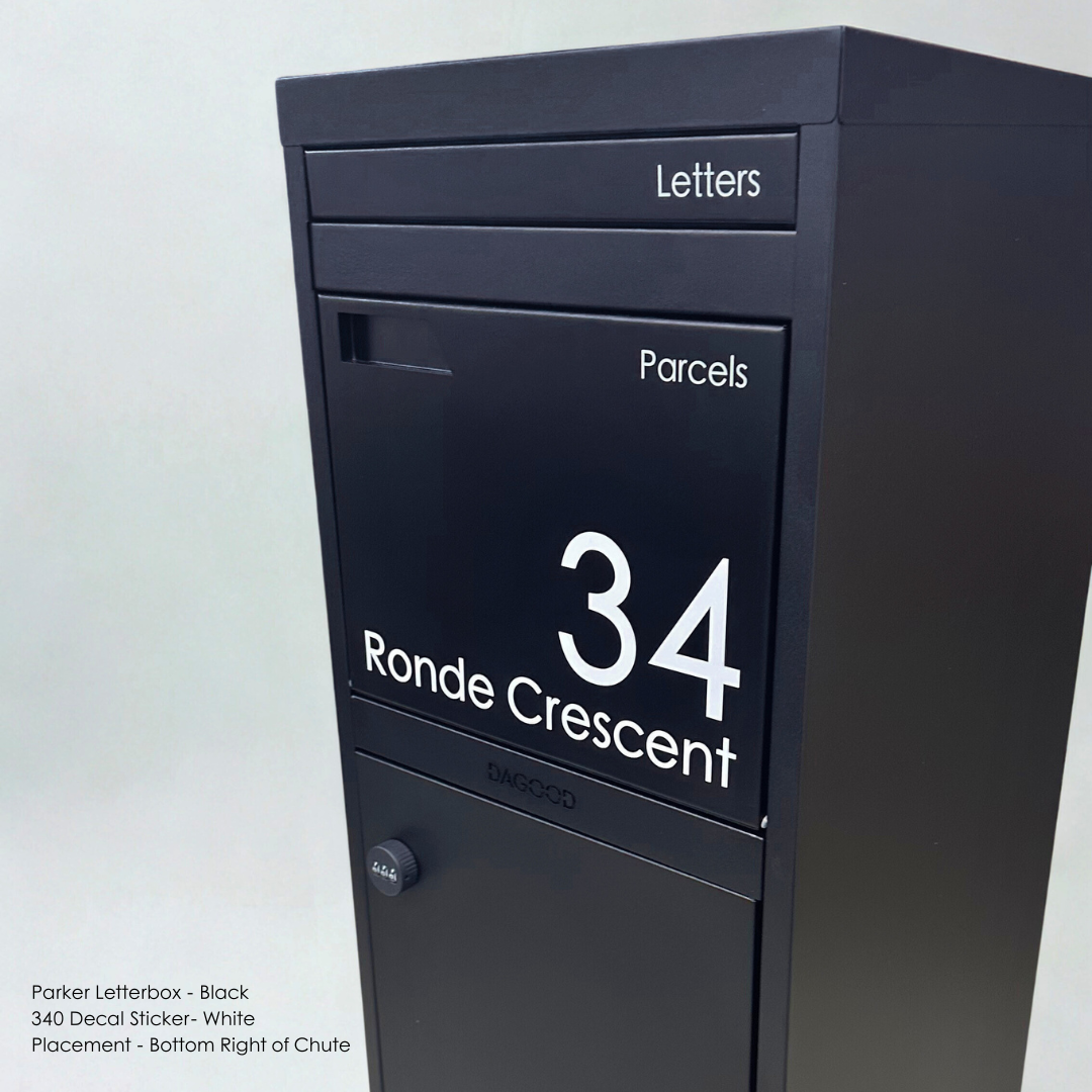 340 Address Decal Sticker – Large – Dagood Letterboxes