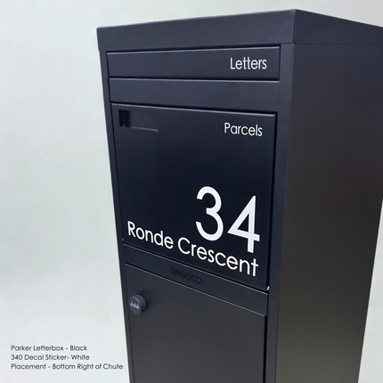 340 Address Decal Sticker – Large