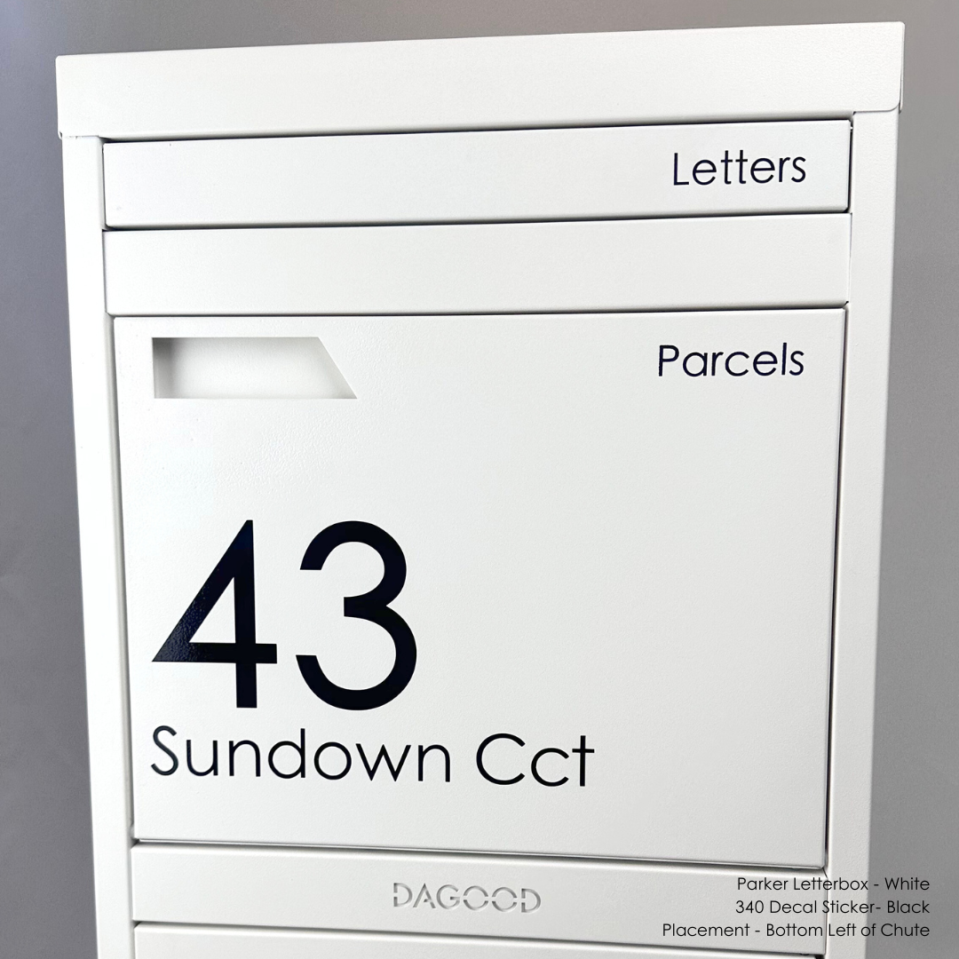 340 Address Decal Sticker – Large – Dagood Letterboxes