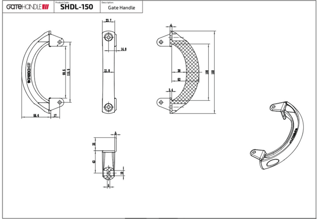 Gate Handle SHDL-150