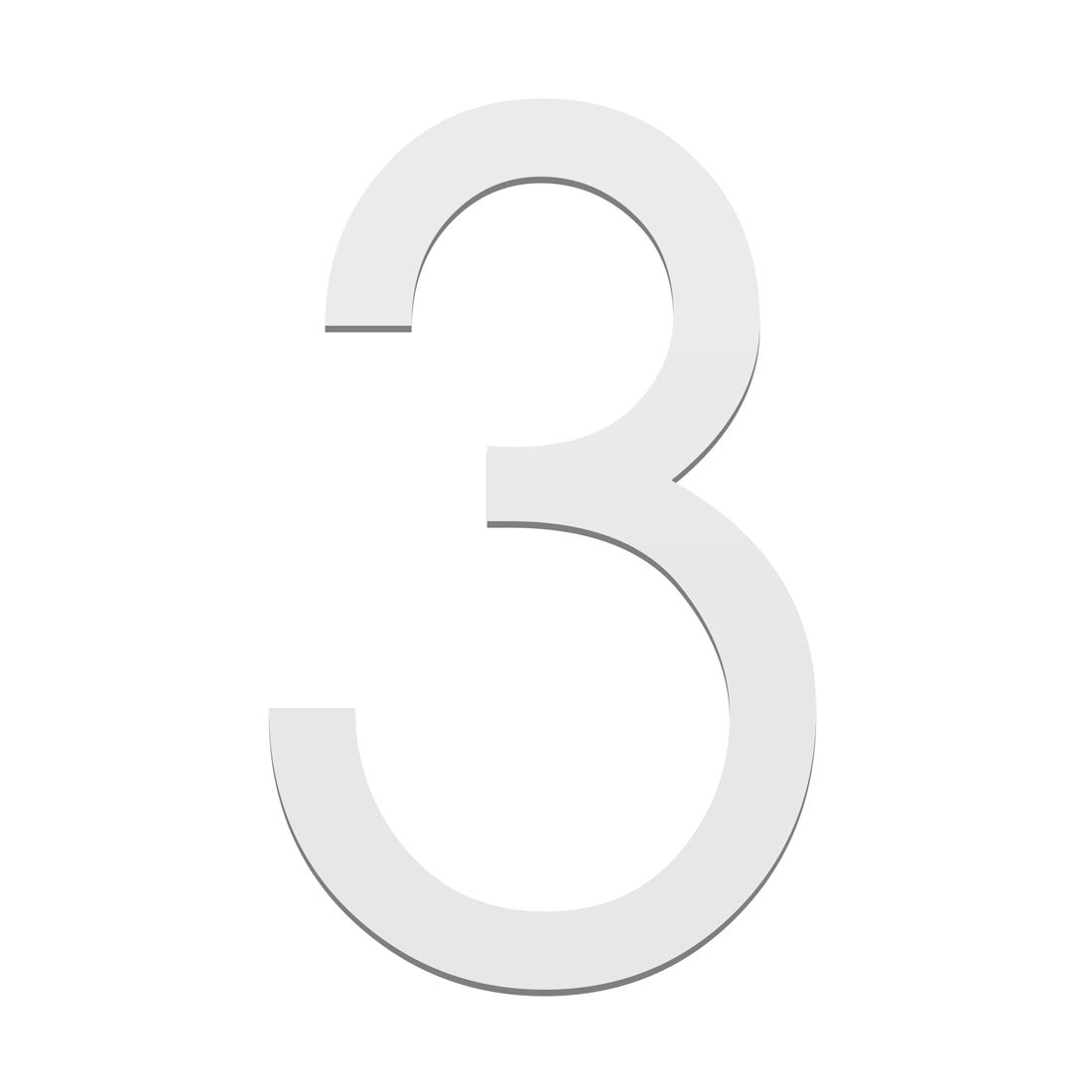 White 3 Inch Numbers Numbers Slim - White 120mm H – Dagood Letterboxes