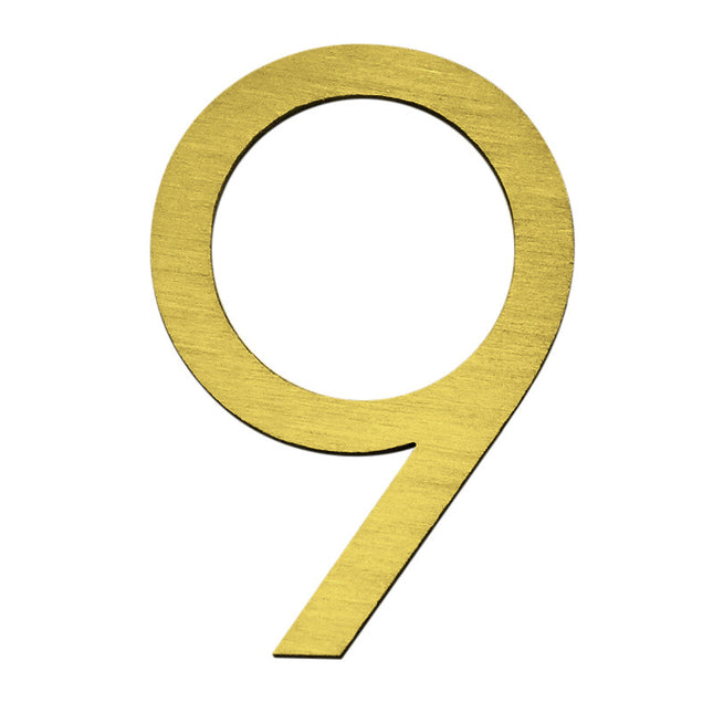Numbers Slim - Gold Steel 120mm H