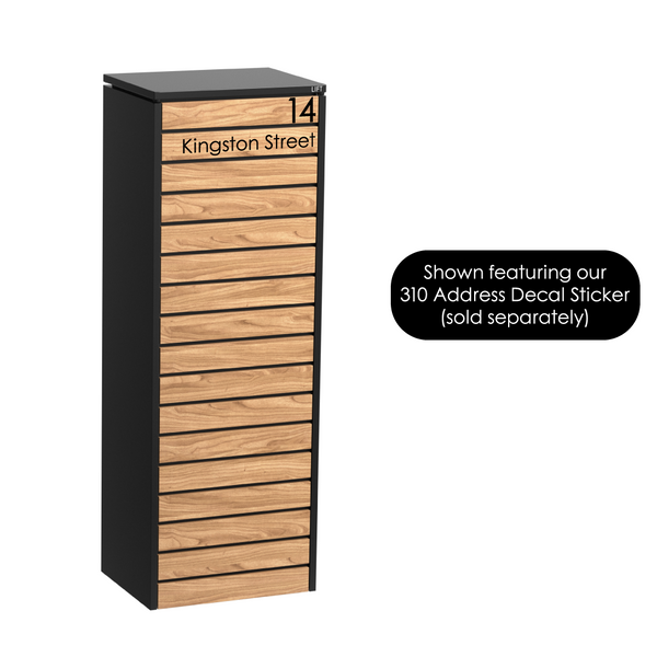 310 Address Decal applied to Plaza II letterbox