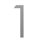 Numbers Slim - Stainless Steel 120mm H (Stick-On)