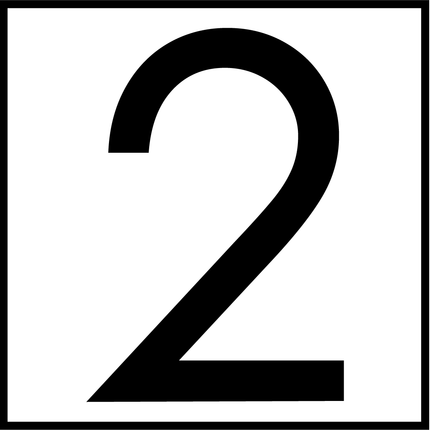 Numbers - Black Vinyl Decal 75mm H
