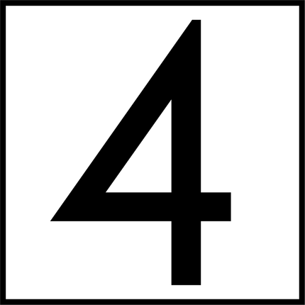Numbers - Black Vinyl Decal 75mm H