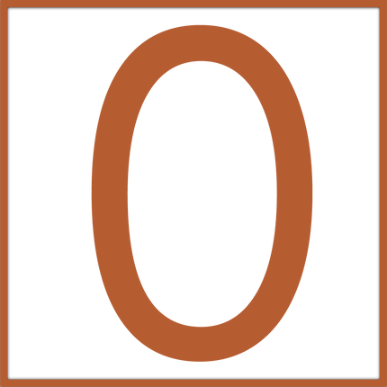 Numbers - Bronze Vinyl Decal 120mm H