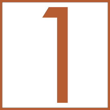Numbers - Bronze Vinyl Decal 120mm H