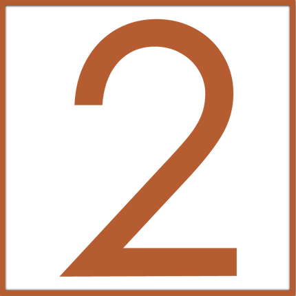 Numbers - Bronze Vinyl Decal 120mm H