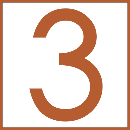 Numbers - Bronze Vinyl Decal 120mm H