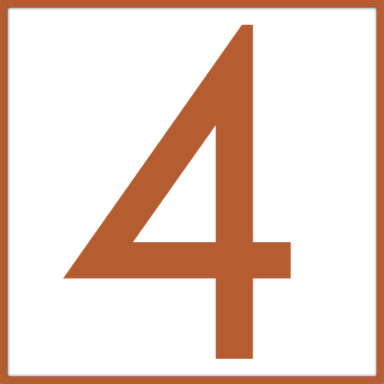 Numbers - Bronze Vinyl Decal 120mm H