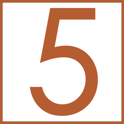 Numbers - Bronze Vinyl Decal 120mm H