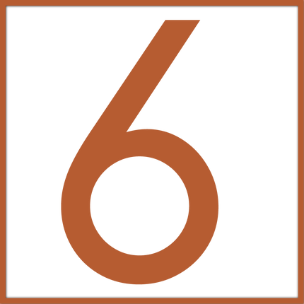 Numbers - Bronze Vinyl Decal 120mm H