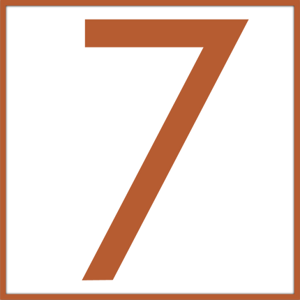 Numbers - Bronze Vinyl Decal 120mm H