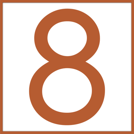Numbers - Bronze Vinyl Decal 120mm H