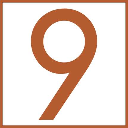 Numbers - Bronze Vinyl Decal 120mm H