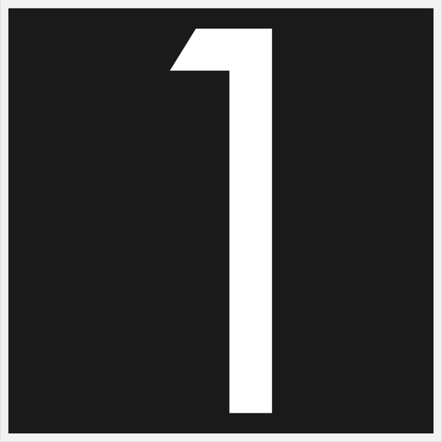 Numbers - White Vinyl Decal 50mm H