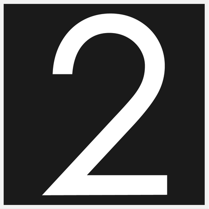 Numbers - White Vinyl Decal 75mm H