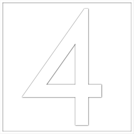 Numbers - White Vinyl Decal 50mm H