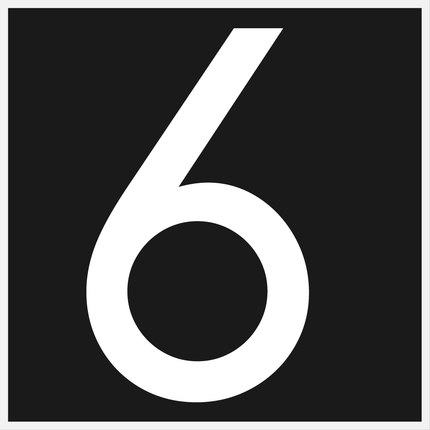 Numbers - White Vinyl Decal 75mm H
