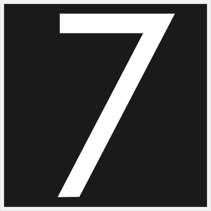 Numbers - White Vinyl Decal 75mm H