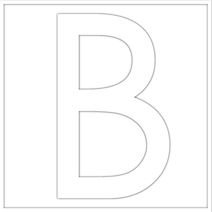 Numbers - White Vinyl Decal 50mm H