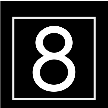 Numbers - White Vinyl Decal 50mm H