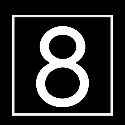 Numbers - White Vinyl Decal 75mm H