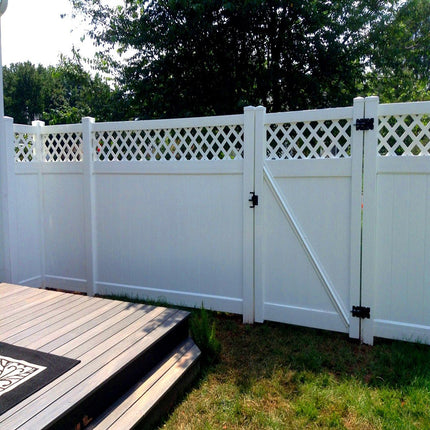 Bertha - Lattice-top PVC Fence Panel Kit 1700Hx2380W - Dagood Products