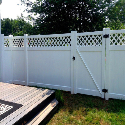 Bertha - Lattice-top PVC Fence Gate 1700mm H - Dagood Products