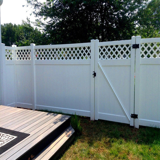 Bertha - Lattice-top PVC Fence Gate 1700mm H - Dagood Products